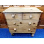 A Victorian pine chest of drawers, 32.75in wide x