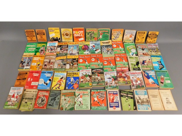 A quantity of approx. 61 football related annuals,