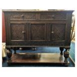 A 18th/19thC. Dutch oak buffet, 46.5in wide x 21.2