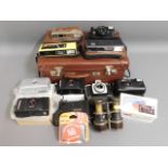 Three 110 film cameras & a quantity of other camer