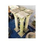 Four reconstituted stone Corinthian columns, 40in