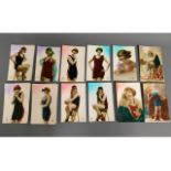 Fifty five French postcards, many depicting ladies in swimwear, some repeated