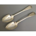 A Georgian London silver tablespoon by Thomas Wilk