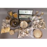 A quantity of mixed silver plated ware & a stainle