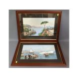 A pair of later framed Maria Gianni watercolours b