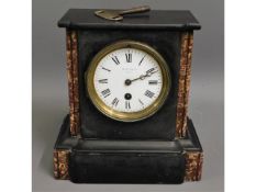 A Victorian mantel clock with marble trim, Searle