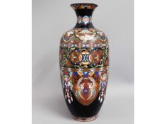 A Chinese cloisonne vase decorated with bats & oth