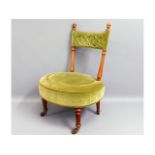 A Victorian upholstered nursing chair