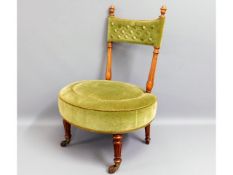 A Victorian upholstered nursing chair