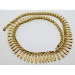 An attractive 9ct gold necklace, 18.8g, 16.5in lon