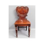 A Victorian mahogany hall chair