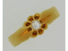 An 1895 Samuel Hope 22ct gypsy style ring set with