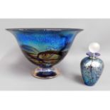 A Isle of Wight glass bowl by Jonathan Harris, 9.5