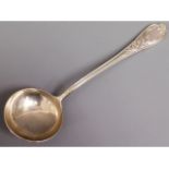 An .800 silver ladle, 12in long, 199g
