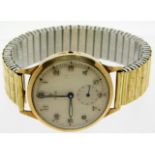 A gents vintage 9ct gold cased Tudor wrist watch w