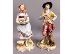 A pair of Rauenstein style continental porcelain f