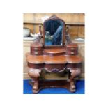 A Victorian mahogany veneered dressing table a/f, 57in high x 45.5in wide £20-30