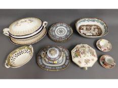 A quantity of mixed 19thC. ceramics, some a/f, an