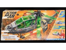 A used boxed Action Man Heligun Maxicopter