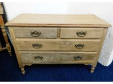 An antique Middleton low level pine chest, 42in wi