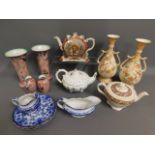 A late Victorian Burleigh Ware chinoiserie teapot