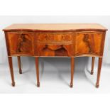 A Edwardian style mahogany sideboard, 54in wide x