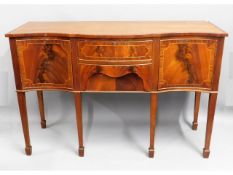 A Edwardian style mahogany sideboard, 54in wide x