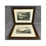Two large framed prints: Morning Isle of Arran & T