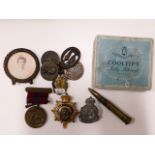 A US Marine Corp medal, a British Legion badge & o