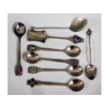 A quantity of silver & white metal spoons, 101.9g