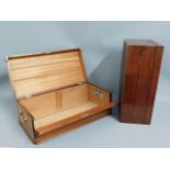Two mahogany drop side cases, largest 24in wide x 11.5in deep x 9in high £20-30