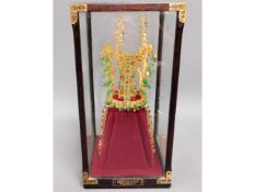 A Kum Kwan-Chong gold crown replica, 24ct gold pla