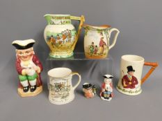 A Widdecombe Fair musical jug, a John Peel musical