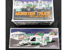 Two boxed Hess toy vehicles