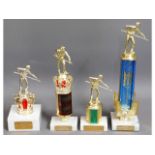 Four snooker trophies