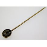 A Victorian yellow metal tie pin, tests as gold, s