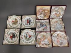 Ten Christmas plates: Four V&A Wedgwood & six Roya