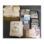 A boxed quantity of loose stamps, mostly on paper