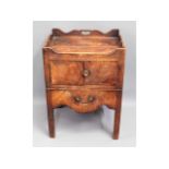 A 19thC. mahogany commode, some faults, 28.75in high x 21.5in wide x 20in deep £50-60