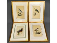 Four framed hand coloured Georgian lithographs of