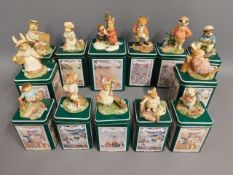 Thirteen boxed Villeroy & Boch Foxwood Tales figur