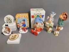 A Noddy money box & Christmas ornament, two Beswic