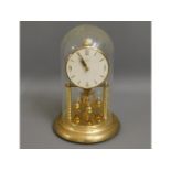 A German made anniversary style mantel clock, 12in