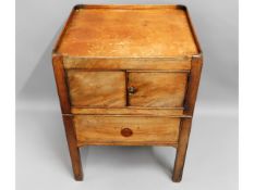 A 19thC. mahogany commode, some faults, 30in high x 22in wide x 20in deep £30-40