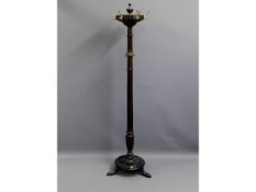 A Victorian mahogany cloak & hat stand 76.5in tall