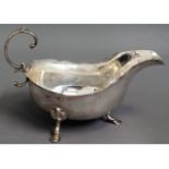A 1918 Birmingham silver sauceboat by Charles S. G