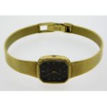 A ladies 9ct gold Tissot quartz wristwatch, 23.9g