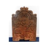 A 17thC. cast iron fireback, depicting King David