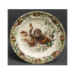 A Victorian Christmas pudding plate, date mark for