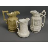 Three early/mid 19thC. ceramic jugs, one to the fo
